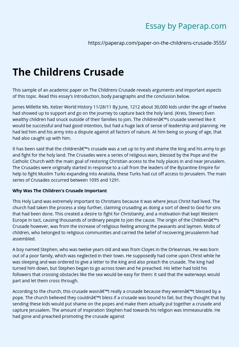 The Childrens Crusade
