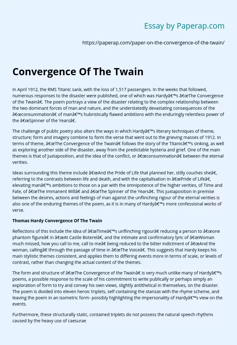 Convergence Of The Twain