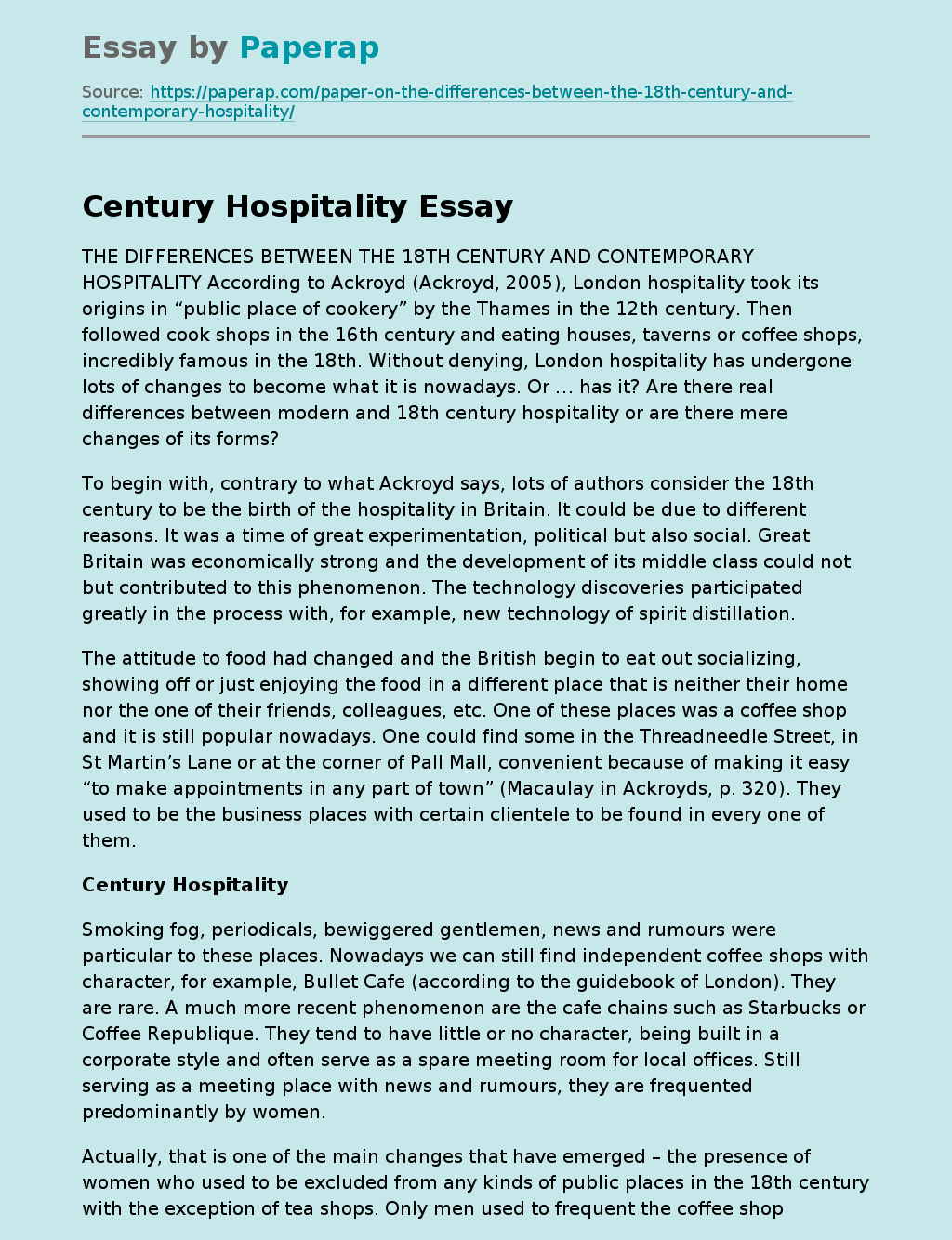 Century Hospitality