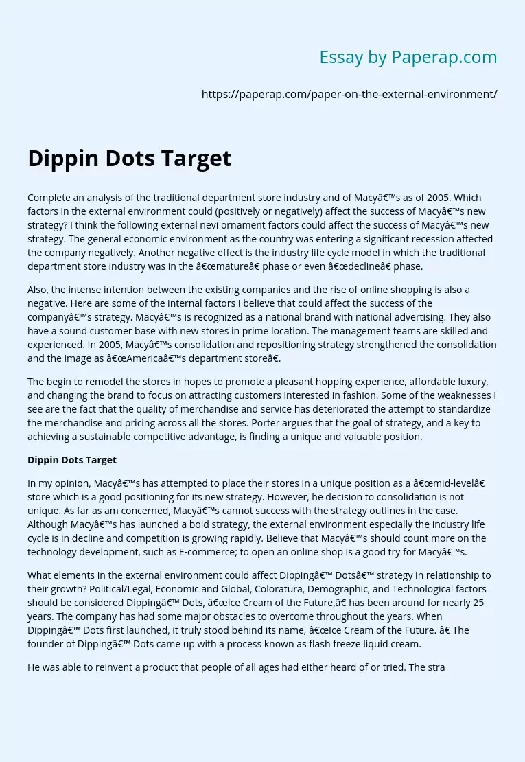 Dippin Dots Target