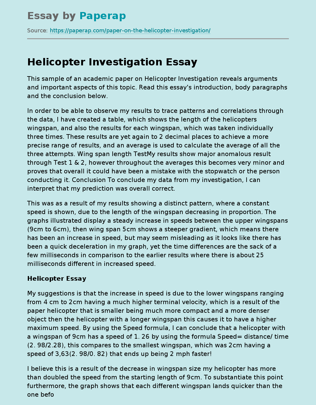 Helicopter Research and Types of Helicopters