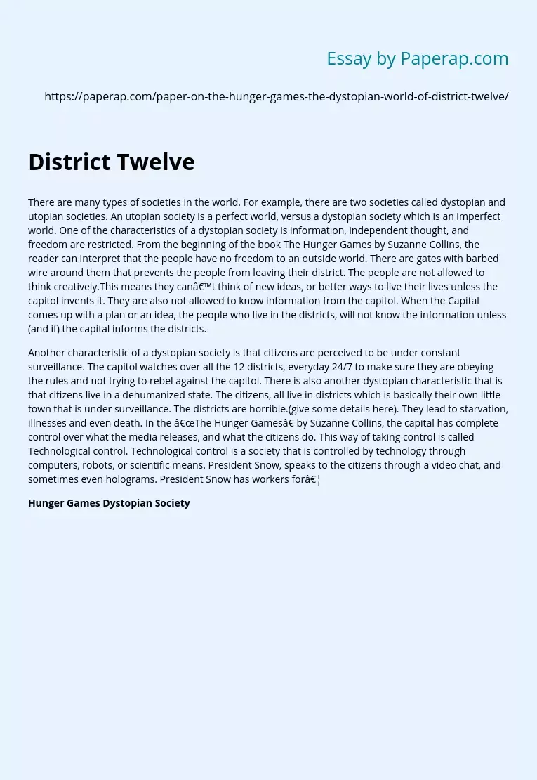 District Twelve