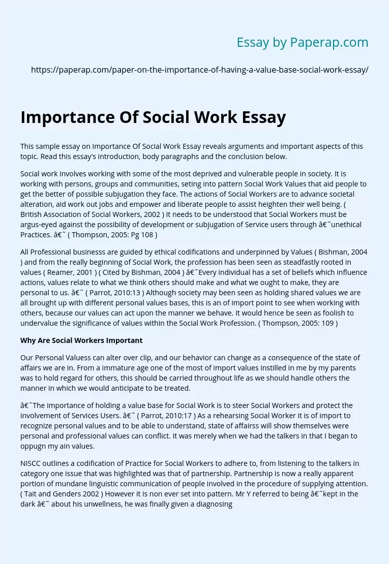 i want to be a social worker essay