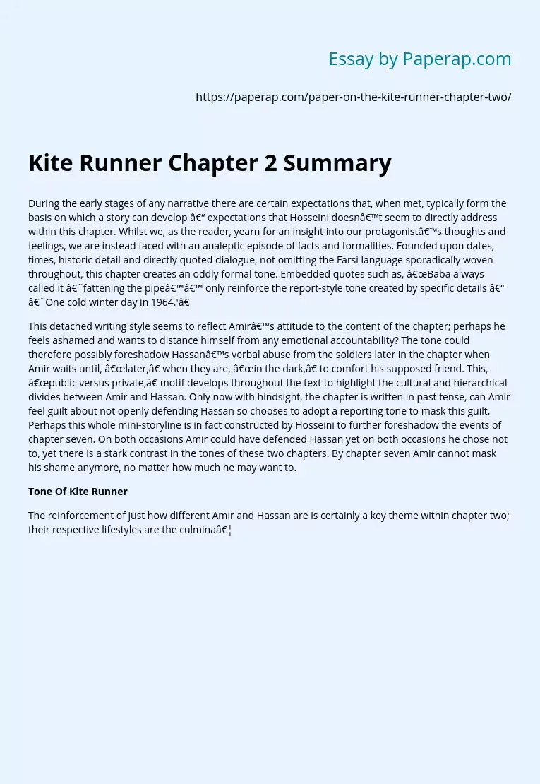 kite runner essay