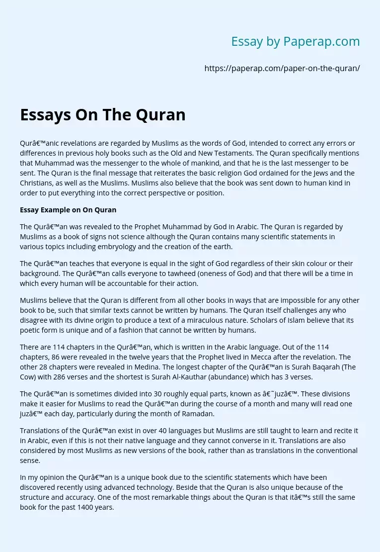 The Quran History and Religious Importance