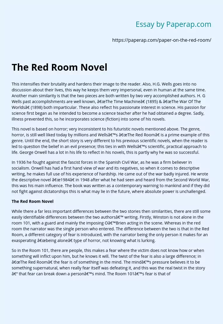 The Red Room: A Swedish Novel by August Strindberg