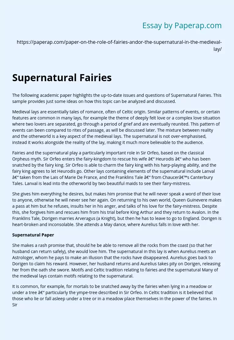 Supernatural Fairies