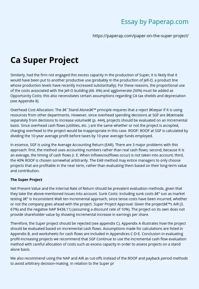 Ca Super Project