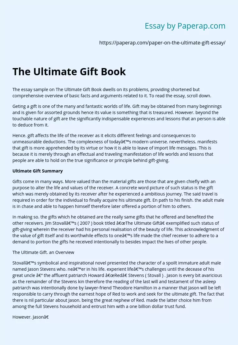 The Ultimate Gift Book