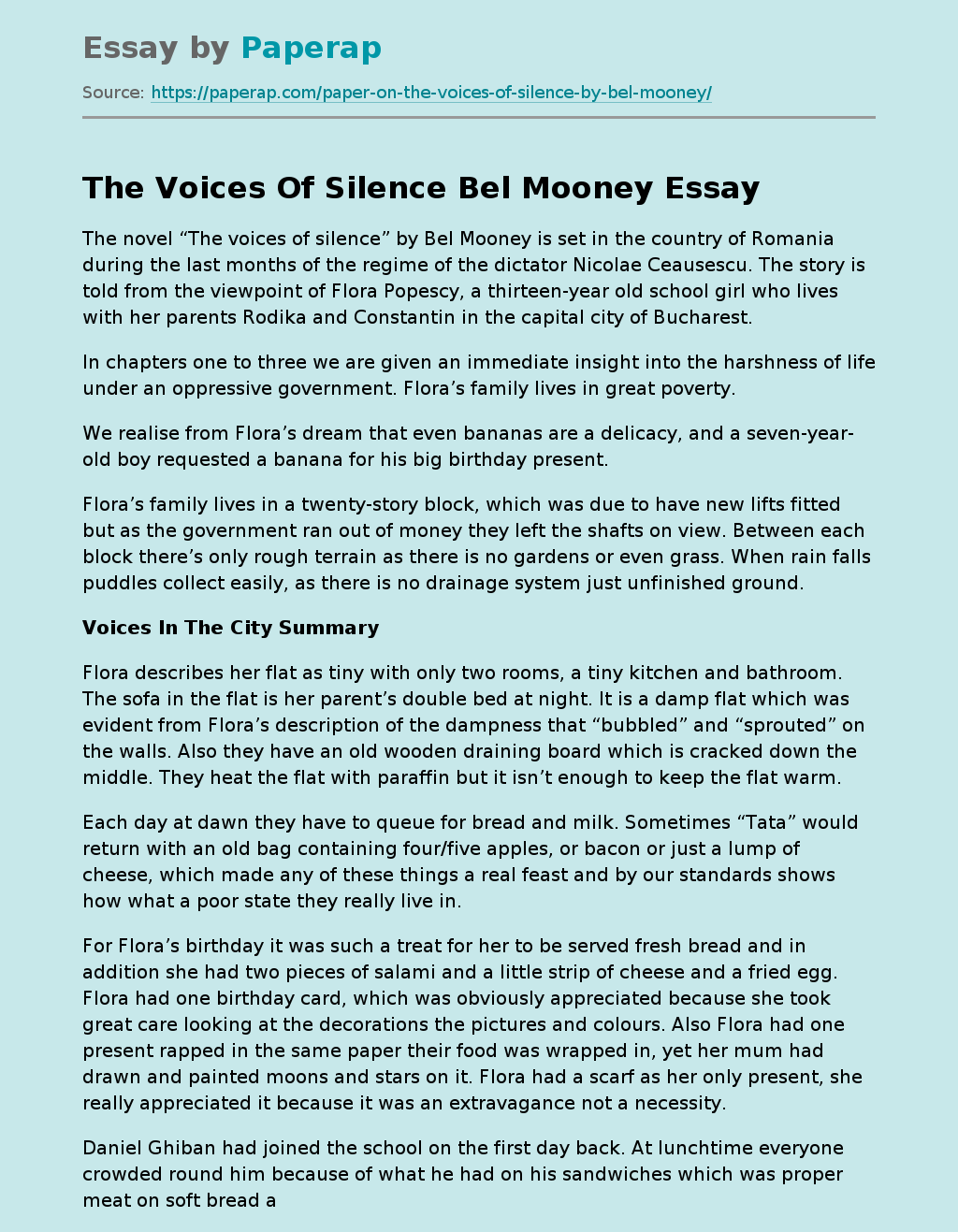 The Voices Of Silence Bel Mooney