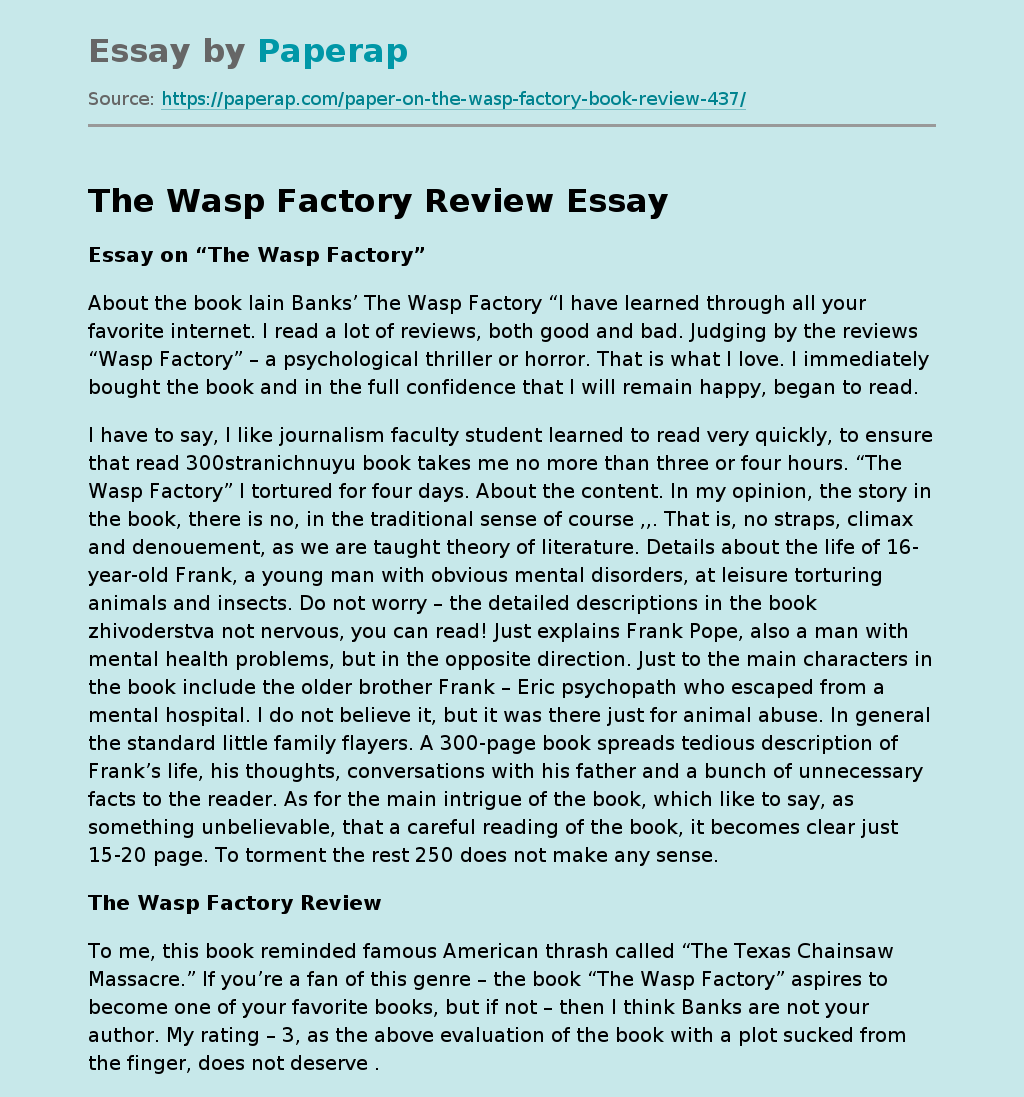 The Wasp Factory Review