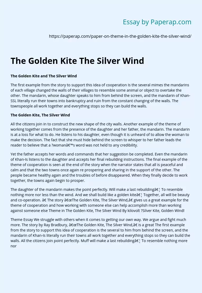 The Golden Kite The Silver Wind