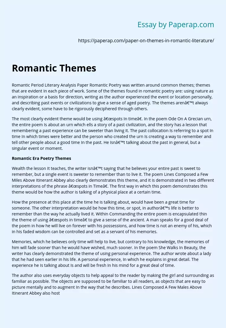 Romantic Themes