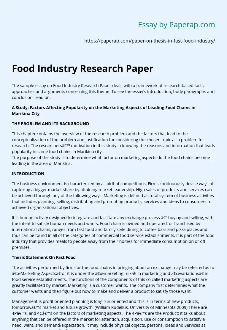 food-industry-research-paper-essay-example