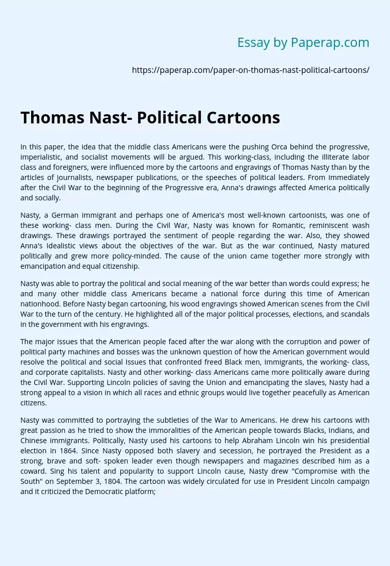 Thomas Nast- Political Cartoons