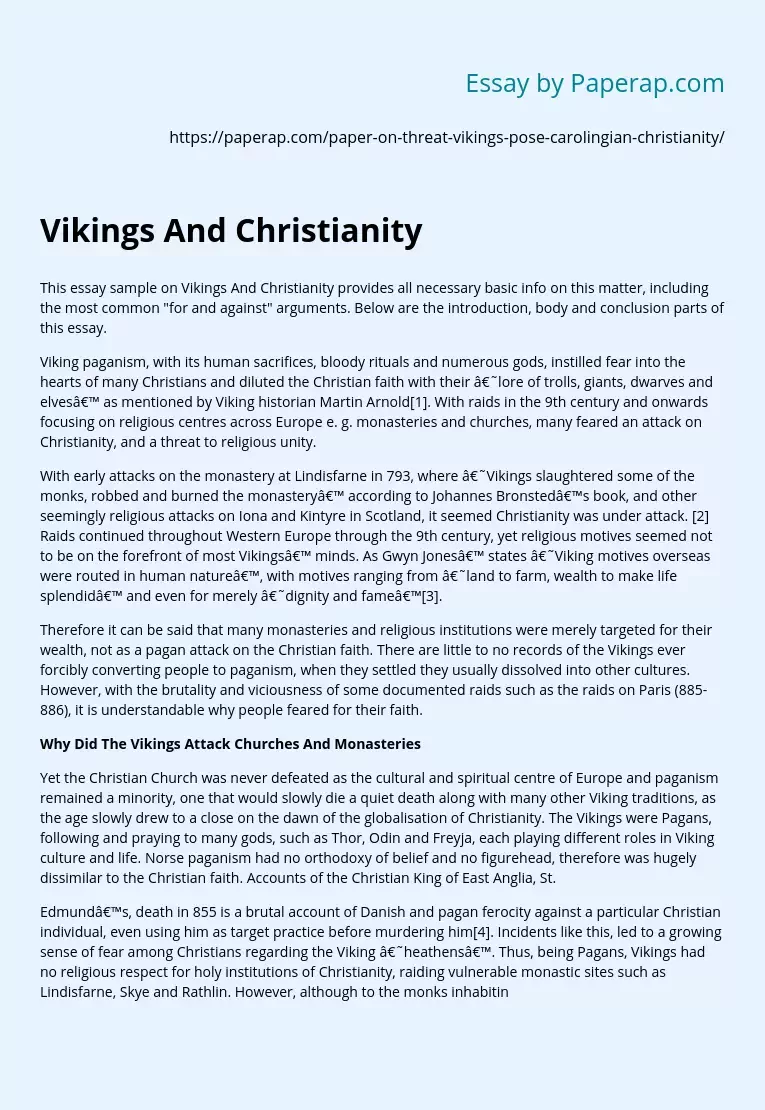 Vikings And Christianity