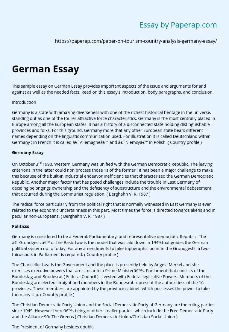 German Democratic Republic Essay