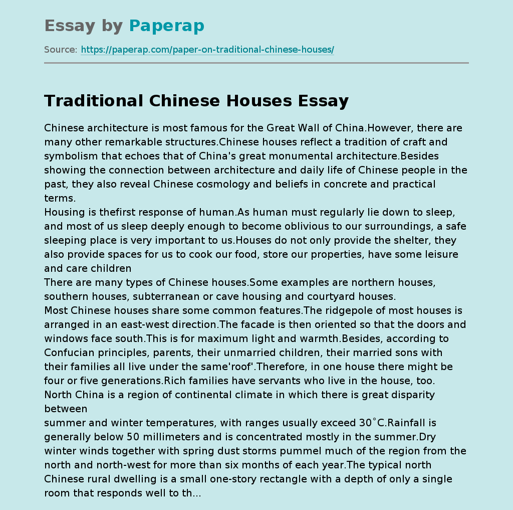 chinese culture in essay