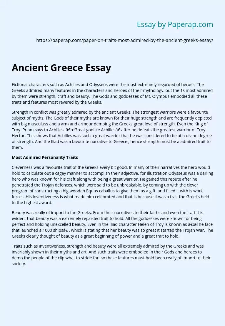 Ancient Greece Essay