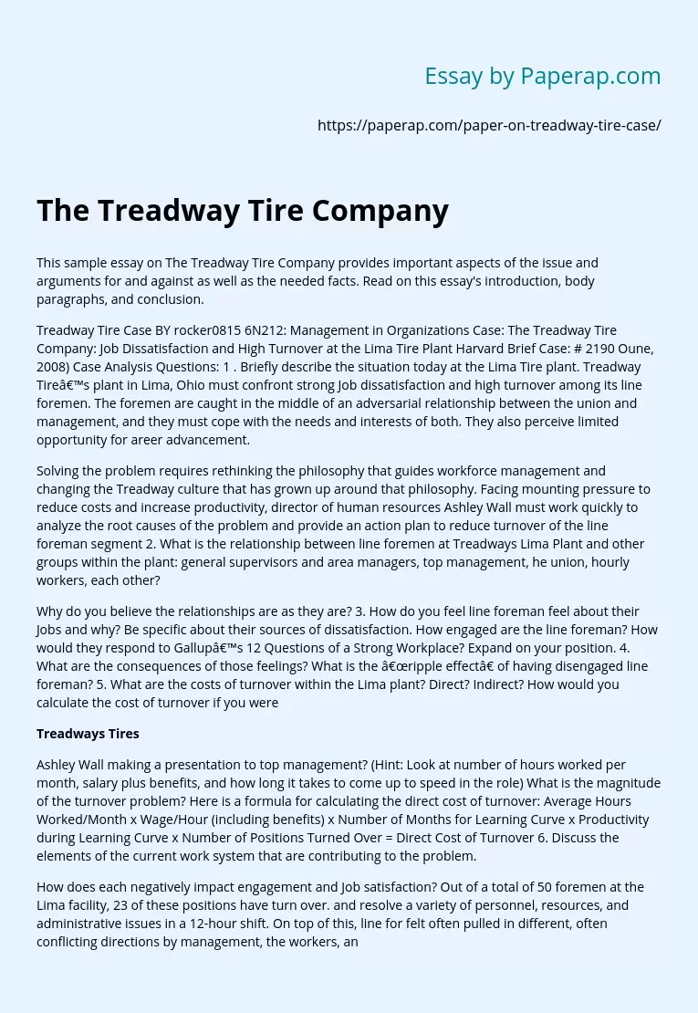 The Treadway Tire Company