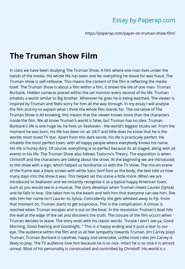 The Truman Show Film