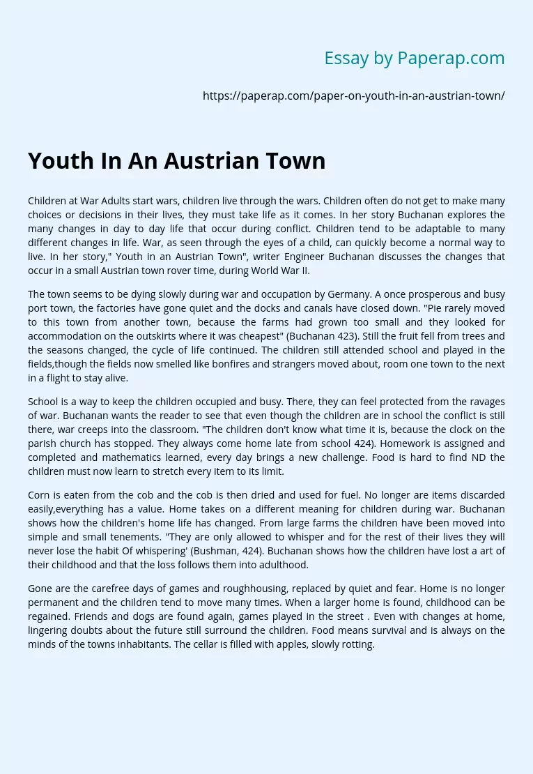 Youth In An Austrian Town