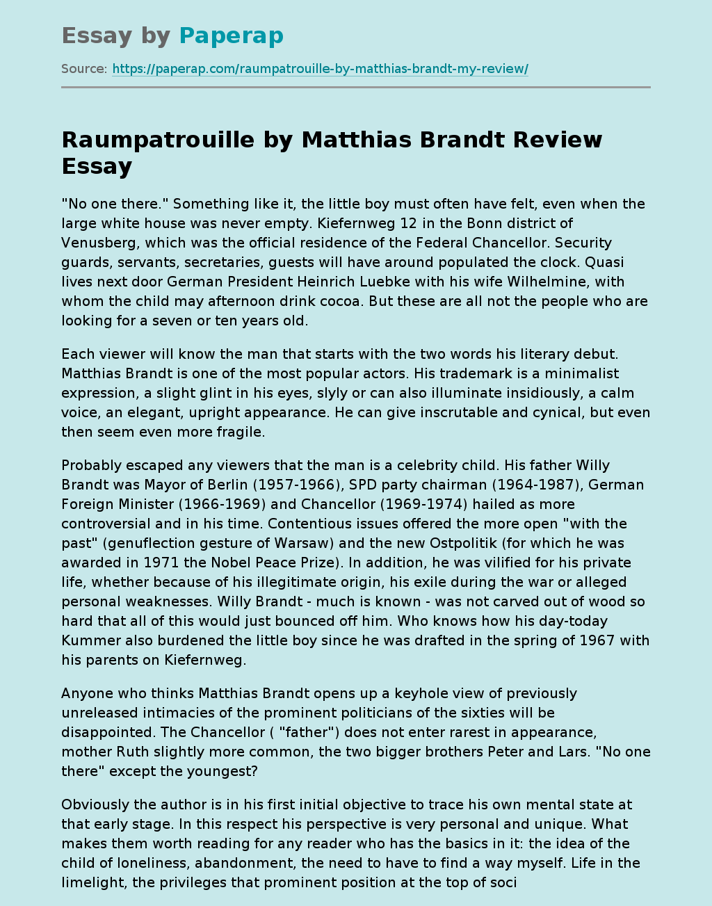 Raumpatrouille by Matthias Brandt Review