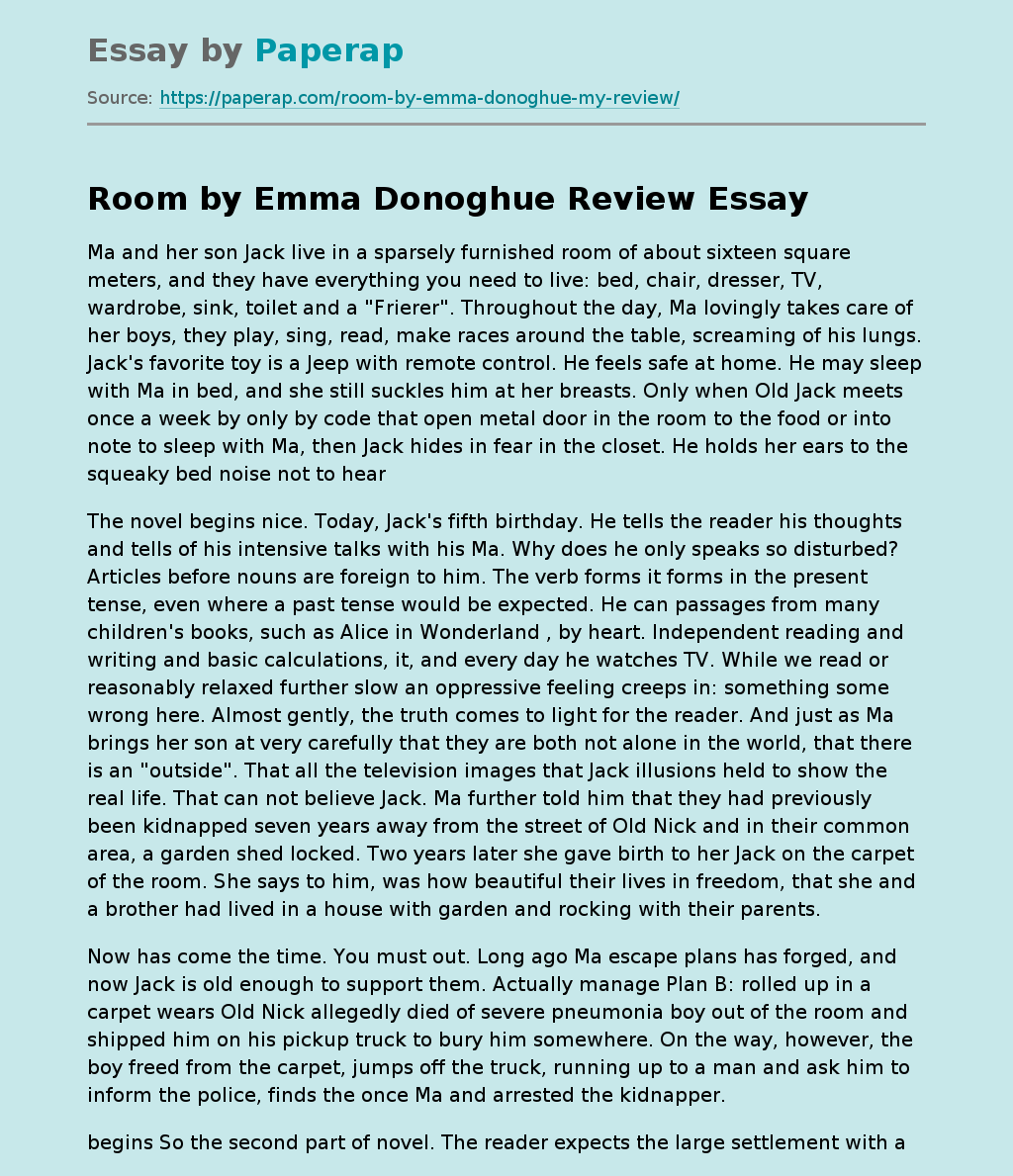 American Bestseller Room by Emma Donoghue
