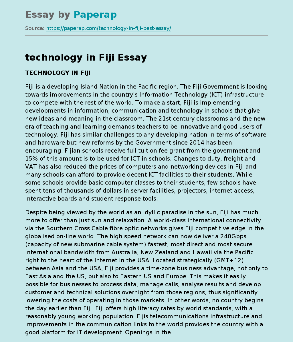 technology in Fiji