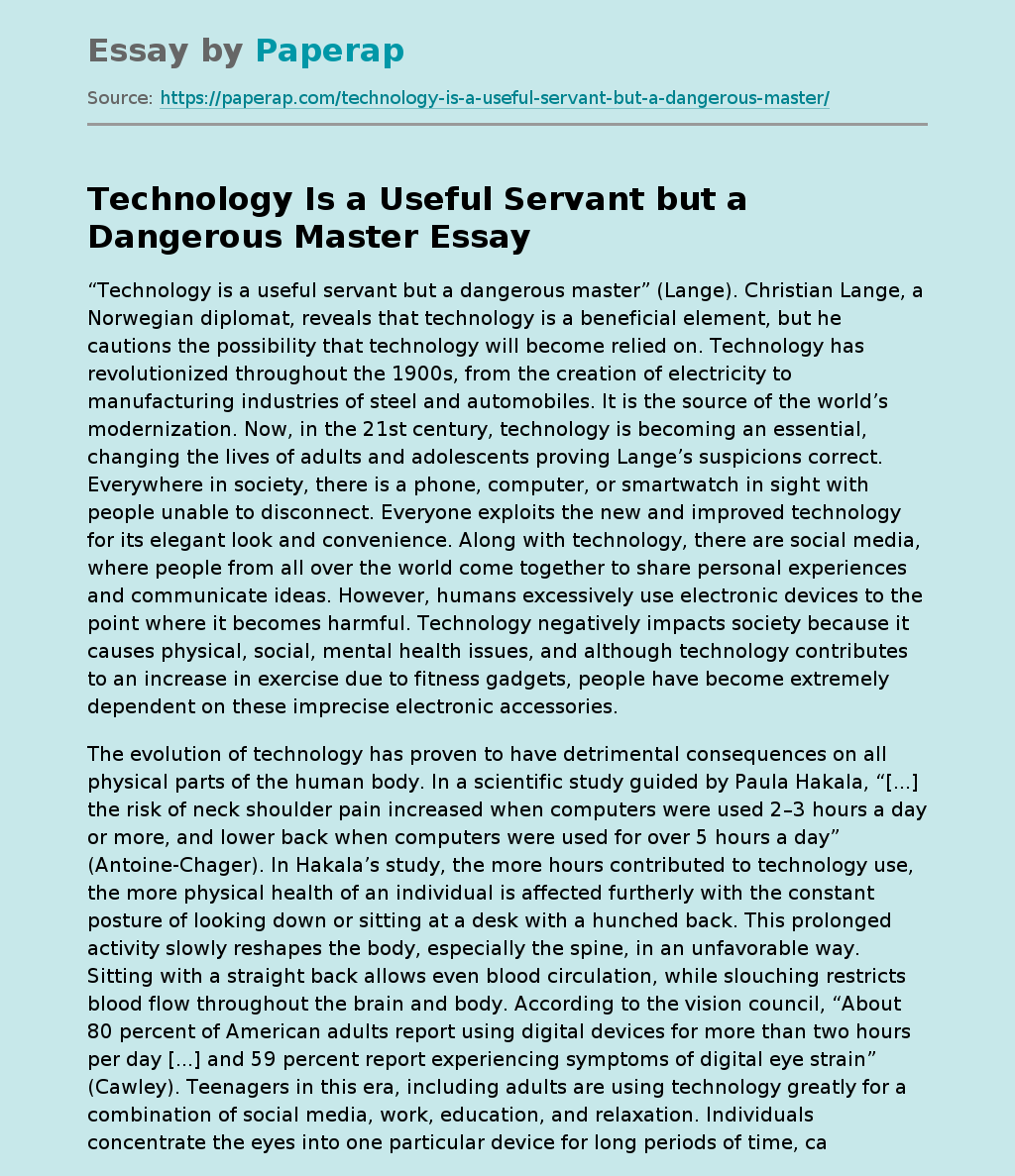 essay on is technology good or bad