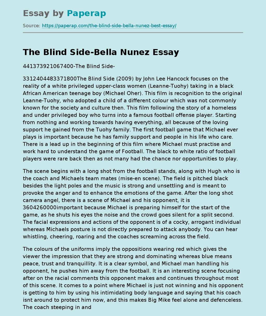 The Blind Side by Bella Nunez