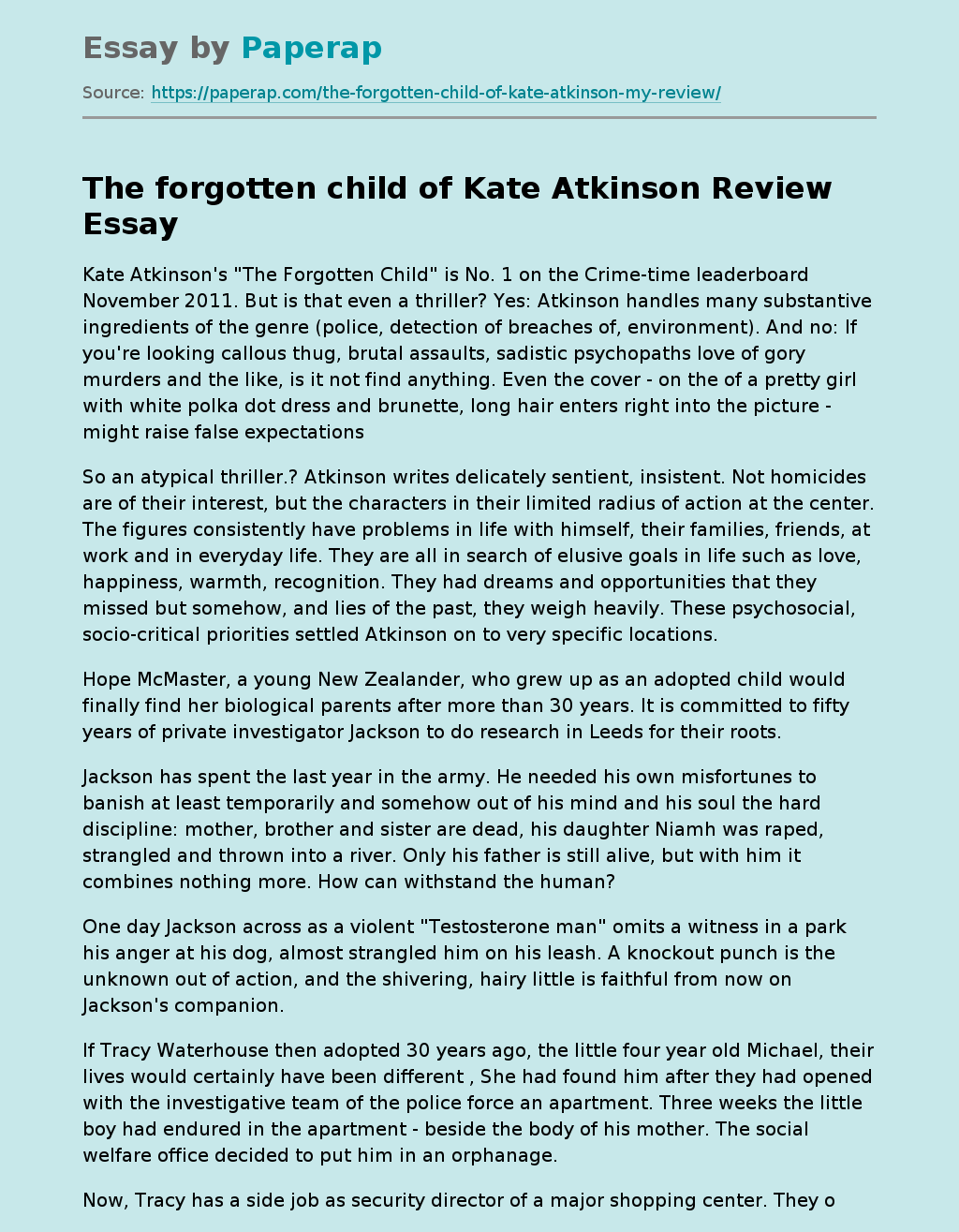 The Forgotten Child Of Kate Atkinson Review