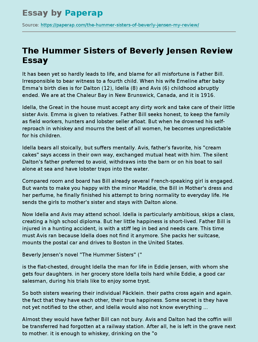The Hummer Sisters of Beverly Jensen Review