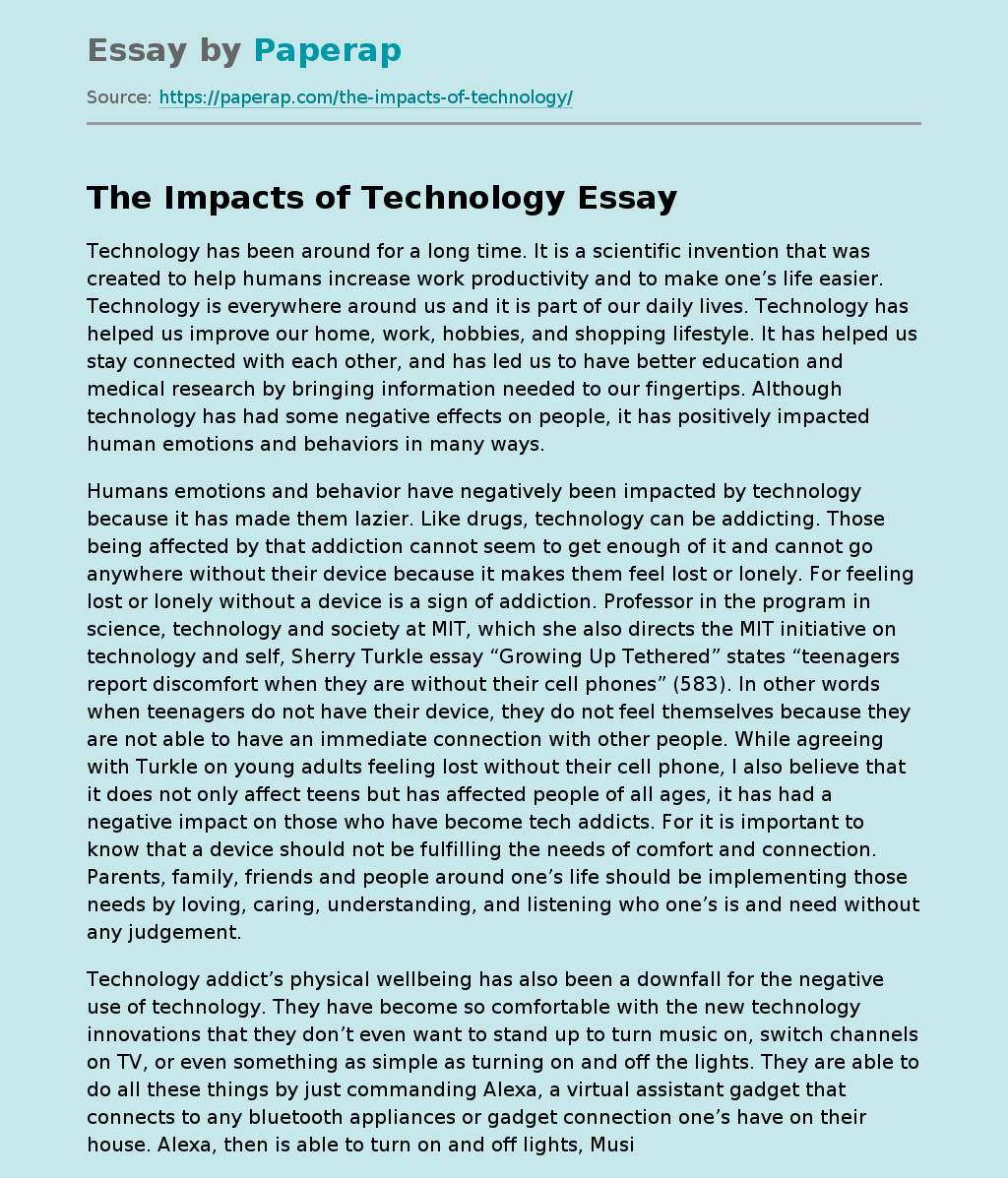 The Impacts of Technology