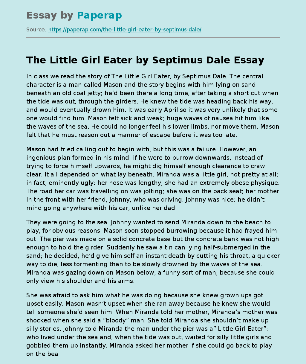 The Little Girl Eater by Septimus Dale