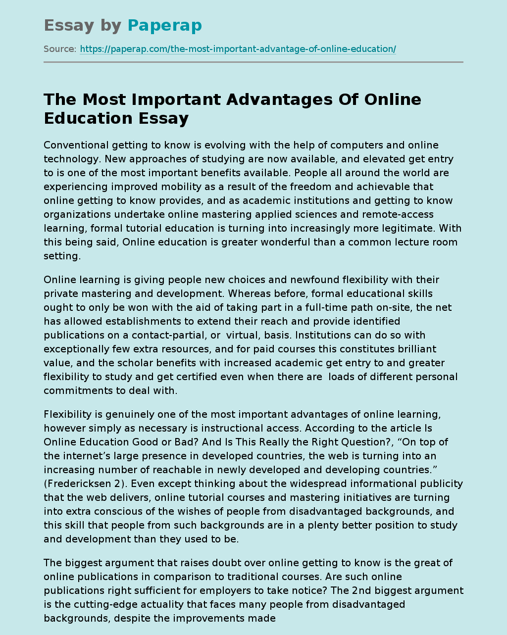 The Most Important Advantages Of Online Education