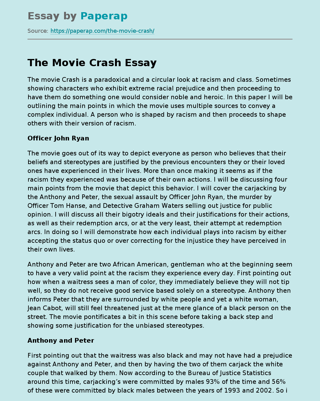 The Movie Crash