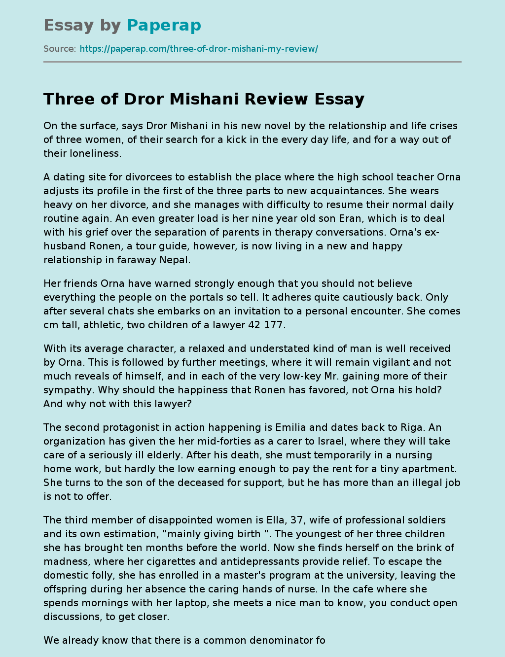 Three of Dror Mishani Review