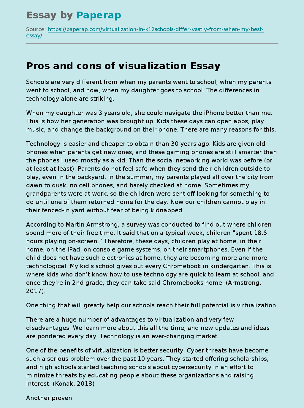 Pros and cons of visualization