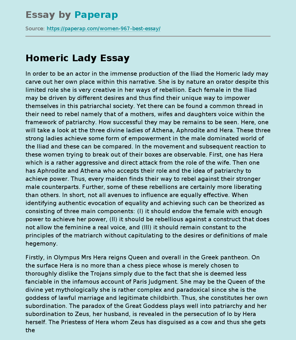 Homeric Lady
