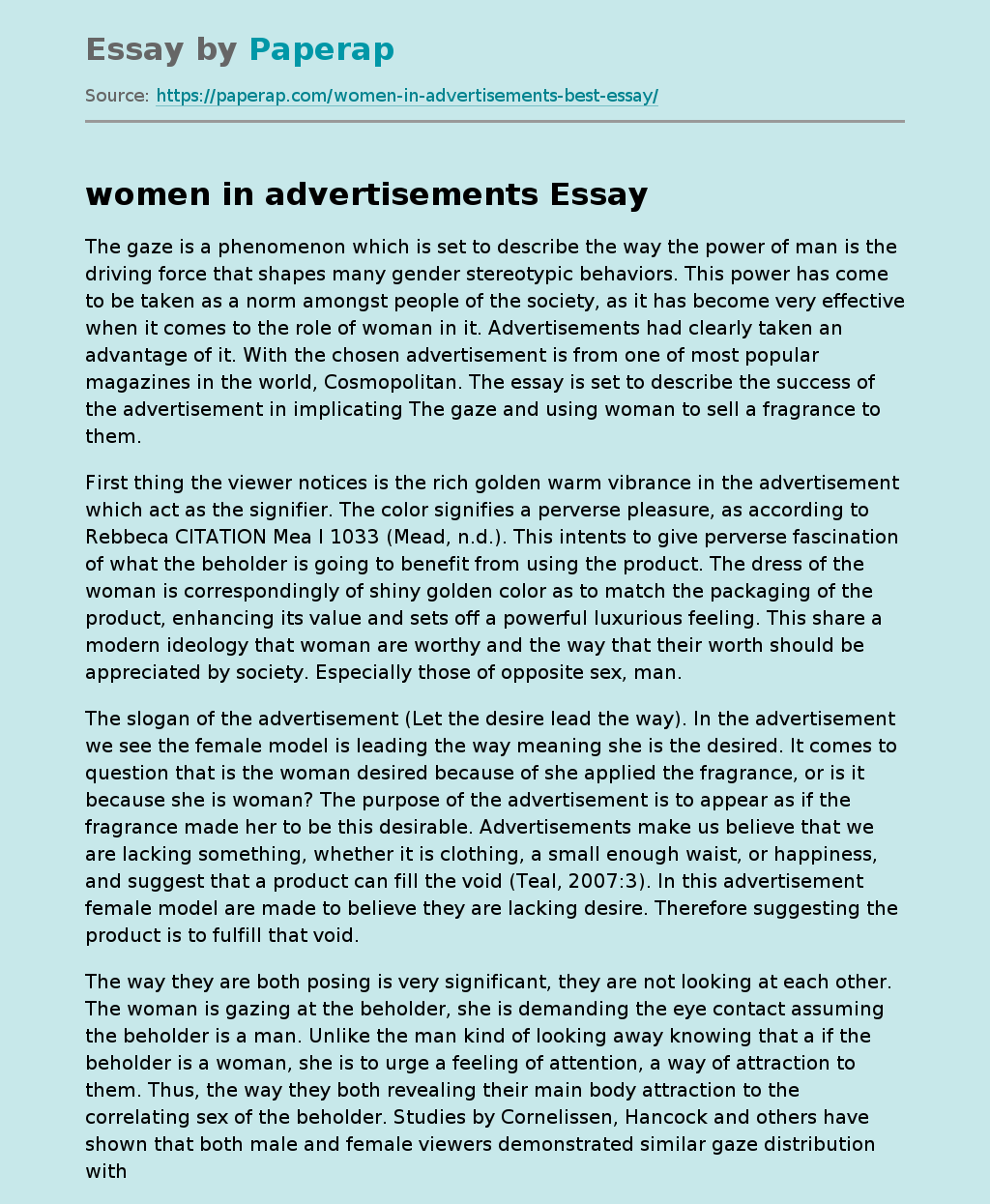 Women in Advertisements